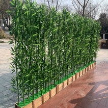 인조 대나무 인테리어 장식 파티션 호텔 쇼핑몰 조경, 1.8m 대나무 8개  화분 길이 50cm