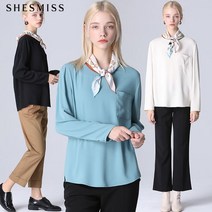 쉬즈미스 트윌리 라운드넥 블라우스