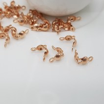 14k 골드필드 로즈 올챙이캡 비드팁 팔찌 목걸이 DIY 부자재 재료, 2개
