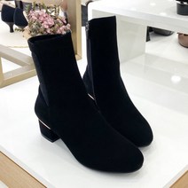 XV18517 BLACK 여성 스판앵클부츠 4cm 미셸by탠디 TW85H