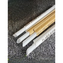 실리콘 빨대 친화적 일회용 대형 환경 두꺼운 밀크티, 고온 내성 종이 흰색 23 x 1.2 대형 튜브 100