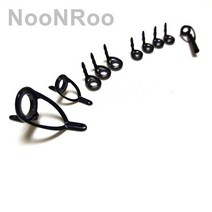 문어낚시대 NooNRoo 배스로드 주조 낚시대 가이드 키트 스테인레스 스틸 DIY 수리 막대, 03 Black color_02 size 4-1.2