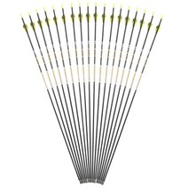 V1 카본 화살 스파인 350 400 450 500 600 700 750 800 900 ID4.2mm 30.5 인치 샤프트 컴파운드/리커브 보우 양궁 사냥 리커브, [03] 6pcs Spine400
