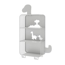 귀여운 공룡 디자인 서랍장 수납 책 선반 책꽂이 심플 모던 디자인 침실 가구, 화이트 3단