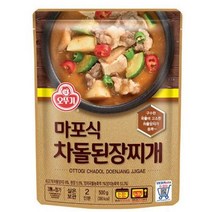 오뚜기 마포식 차돌 된장찌개 500g 1개 즉석국 야외캠핑 간편식 찌개, 8개
