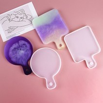 석고 레진아트 테라조 트레이 - 핸들 원 사각 몰드, 사각 핸들 트레이