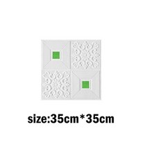 샌드위치 판낼 부자재 35cm x 35cm 3D 벽 스티커 스테레오 천장 패널 지붕 장식 자체 접착 폼 벽지 1 개, 01 35cmx35cm 1Pcs, 06 green
