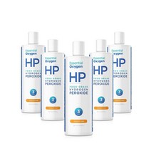 Essential Oxygen Food Grade Hydrogen 이센셜 악서전 천연 클리너 세척제 식품 등급 과산화수소 16 oz 454g 1팩, 5팩