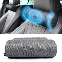 티볼리아머목쿠션 모음 재규어XJ목베개 링컨노틸러스목배개 차량용목쿠션 자동차쿠션 헤드쿠션트럭, 04. 아이스매쉬메모리폼목쿠션-그레이 낱개