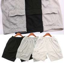 여성용 카고포켓 반바지 츄리닝 반바지 이지웨어