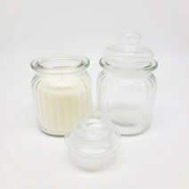 제이앤메이드 캔들용기 돔줄무늬, 250ml