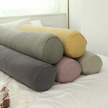 힐링 피그먼트 순면 롱쿠션 바디필로우 솜포함, 머스타드