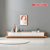 데코라인 코넬 인와이드 익스텐션 거실장 DNE008C, 화이트오크