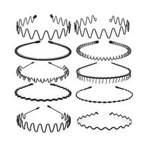 남자 헤어밴드 철 물결 쇠 스프링 세안 남자머리띠