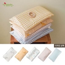 [비비엔다] 천연라텍스 아기베개용 교체커버 모음, 블랙리프 (인견 커버)