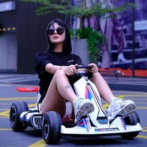 나인봇 고카트 전동 루지카트 레이싱 전동휠 1인용, 상세 페이지 참고, 노란색+리모컨+12V25A +소프트 휠 탑듀얼