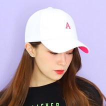 이니셜 네온 형광 볼캡 야구모자