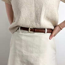 [24-37사이즈] 무광 금장 버클 소가죽 벨트