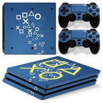 GAMEGENIXX 스킨 스티커 기하학 PS4 Pro 콘솔 및 2 컨트롤러 용 보호 비닐 데칼 커버, P4Pro-5615