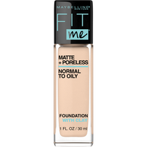 메이블린 핏미 매트 + 포어리스 리퀴드 파운데이션 메이크업 Maybelline Fit me Matte + Poreless Liquid Foundation Makeup 1fl oz, 115 아이버리