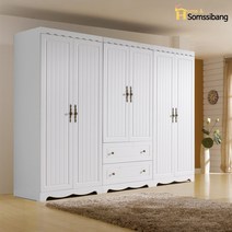 솜씨방 비올라 2400 장롱세트 (이불장 + 투서랍장 + 옷장), 화이트(민자), 01_비올라 이불장1+투서랍장1+옷장1