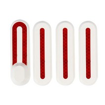 2/4pcs 안전 반사 후면 휠 허브 커버 Xiaomi Mi Pro 2 M365 용 보호 쉘 전기 스쿠터 액세서리 도구, [04] 4pc White Light