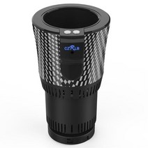 프리미엄 2-in-1 자동차 컵 워머 쿨러 스마트 머그잔 홀더 통근/로드 트리퍼 선물용 완벽한 텀블러, 01 Black