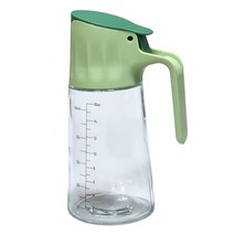시노글라스 유리 오일병 소스병 기름병 자동닫힘, 화이트 1개, 500ml