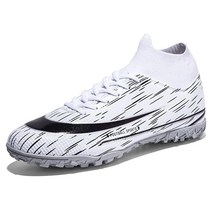 FGCVX 남성용 축구화 잔디 신발 러닝 워킹 운동화 실외/실내용 화이트.