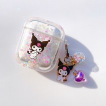 영롱한 쿠로미 글리터 프로 에어팟 케이스 키링, 3세대 케이스 단품