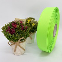 포장 리본 끈 제이제이리본 형광리본주자골직 5mm 10mm 15mm 25mm 40mm 4컬러 (길이 15M 45M 90M ) 공단리본, 형광연두, 골직, 10mm(45M)