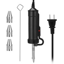 납제거기 납흡입기 디솔더링 납땜용 디솔더링 흡입 펌프 빨판 전기 인두 펜 틴 건 3 노즐 용접 도구 EU 플, 02 US Plug Black