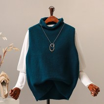 모노시크 카이텐 돌돌이 폴라 니트 조끼_MNKS354