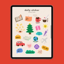 굿노트 다꾸 PNG 스티커 / 다이어리 꾸미기 일상 일러스트 디지털 스티커 / 아이패드 갤럭시탭