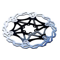 자전거 로터 MTB 도로 자전거 플로팅 브레이크 디스크 로터 6 볼트, 180MM 블랙, 스테인레스 스틸