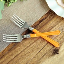 기타 바보사랑[파티해]홈파티 플레이팅 포크 (10개입) 오렌지, 옐로우