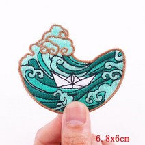 야외 산 자수 패치 의류용 아이언 패치 의류용 DIY 스트라이프 캠핑 패치 의류 스티커