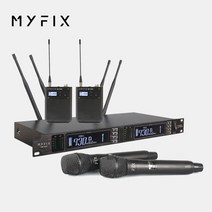 MYFIX MB-920C 고급 2채널 무선마이크시스템 핸드(다이나믹 콘덴서) 밸트 옵션선택 MYFIX 사은품증정, 벨트팩(이어셋타입), 핸드(콘덴서 마이크)