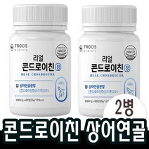60정x2병 콘드로이친 상어연골 우슬환 1200 해조칼슘 추출물 미국 캡슐 +알약케이스
