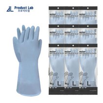 프로덕트랩 웨어리스 주방 컬러 고무장갑 양손 10켤레, L, 스카이블루_32cm