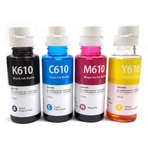 삼성전자 INK-K610 무한잉크 SL-J1560/J1560W/J1565/J1565W/T1670/T1670W/T1673FW/T1675FW/T1675W/J1563W, 1set, 4색세트(검정+파랑+빨강+노랑)