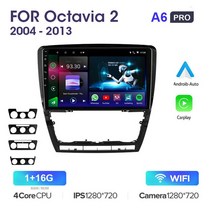 차량용 스피커 폭스 바겐 skoda octavia 2 a5 2004-2013 멀티미디어 비디오 플레이어 탐색 2din 스테레오 dvd carplay 에 대한 안드로이드 자동차, a6pro 1-16g