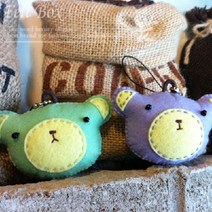 내 손에 쏙 곰돌이 마스코트 2개세트 교구 펠트diy