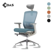 [코아스]에르체 메쉬의자 헤드 OSCH0800HAA, 등판 블루+좌방석 패브릭