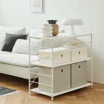 한샘 샘 폴리 수납바스켓 뚜껑 / 샘책장 호환, 04.샘폴리바스켓_화이트체크(뚜껑)