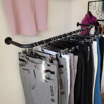 다용도 무광 벽행거 벽면행거 틈새 공간 활용 행거 인테리어 매장용 튼튼한, 블랙24*60