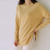 바네사빈 케시미어 롱 라운드 나그랑 니트 v00155