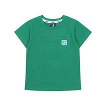 캉골키즈 티셔츠 반팔 포켓 로고 숏 슬리브 그린 PB 0402