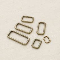 퀼팅맘 가방장식 악세사리 연결고리 O D링 키링 키홀더모음, 사각링 [앤틱] 38mm (10개)