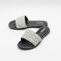 마롱패션 진주 보석 여성 슬리퍼 샌들 뮬 블로퍼 마롱패션